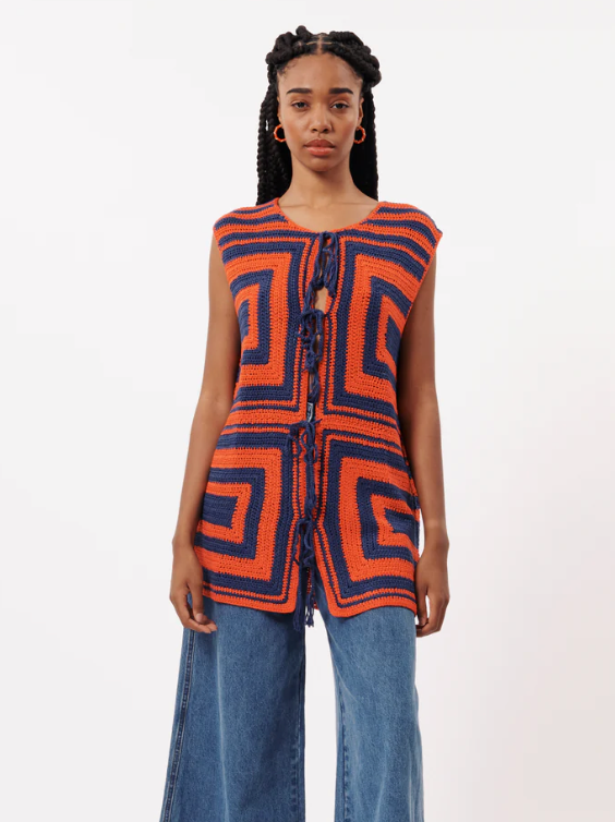 WESTE GILET CYBILLE ROUGE "MS24-18"