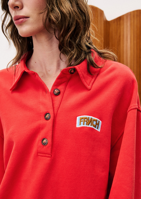 SWEATSHIRT TULPEN ROT