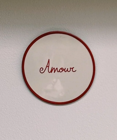 DECORATION / UNTERSETZER AMOUR ROT WEISS