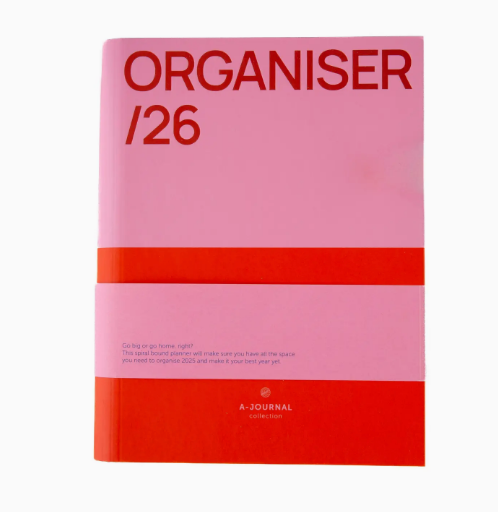 A-Journal Spiral-Organizer 2026 - Pink Rot - ORGANISER