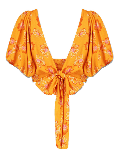 TOP FLORAL MACEY ORANGE "LIZZY-SS"