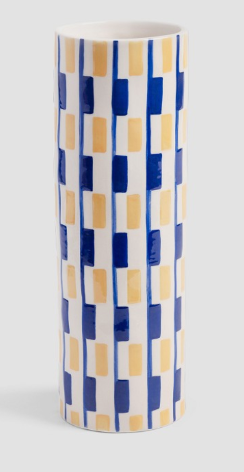 VASE CLASH OBLONG WEISS