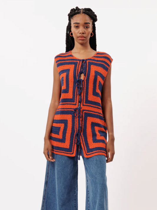 WESTE GILET CYBILLE ROUGE "MS24-18"