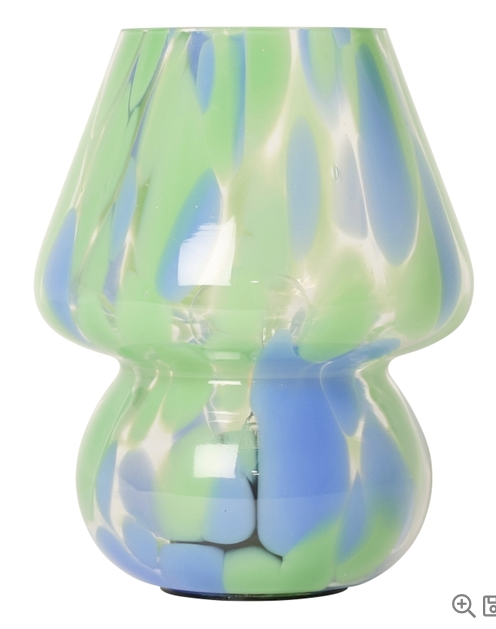 TISCHLAMPE "Lamp Joyful, chips, green/blue, 19xø15 cm"
