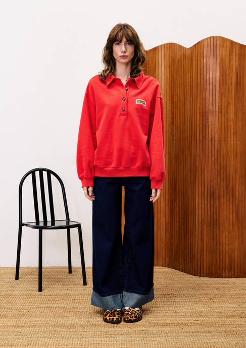 SWEATSHIRT TULPEN ROT