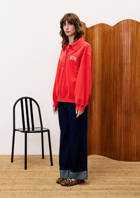 SWEATSHIRT TULPEN ROT