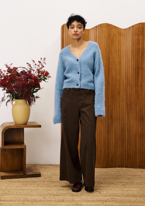 STRICKJACKE BICHON BLAU