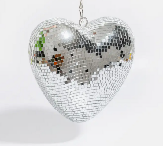 DISCO HERZ ZUM AUFHÄNGEN 18cm