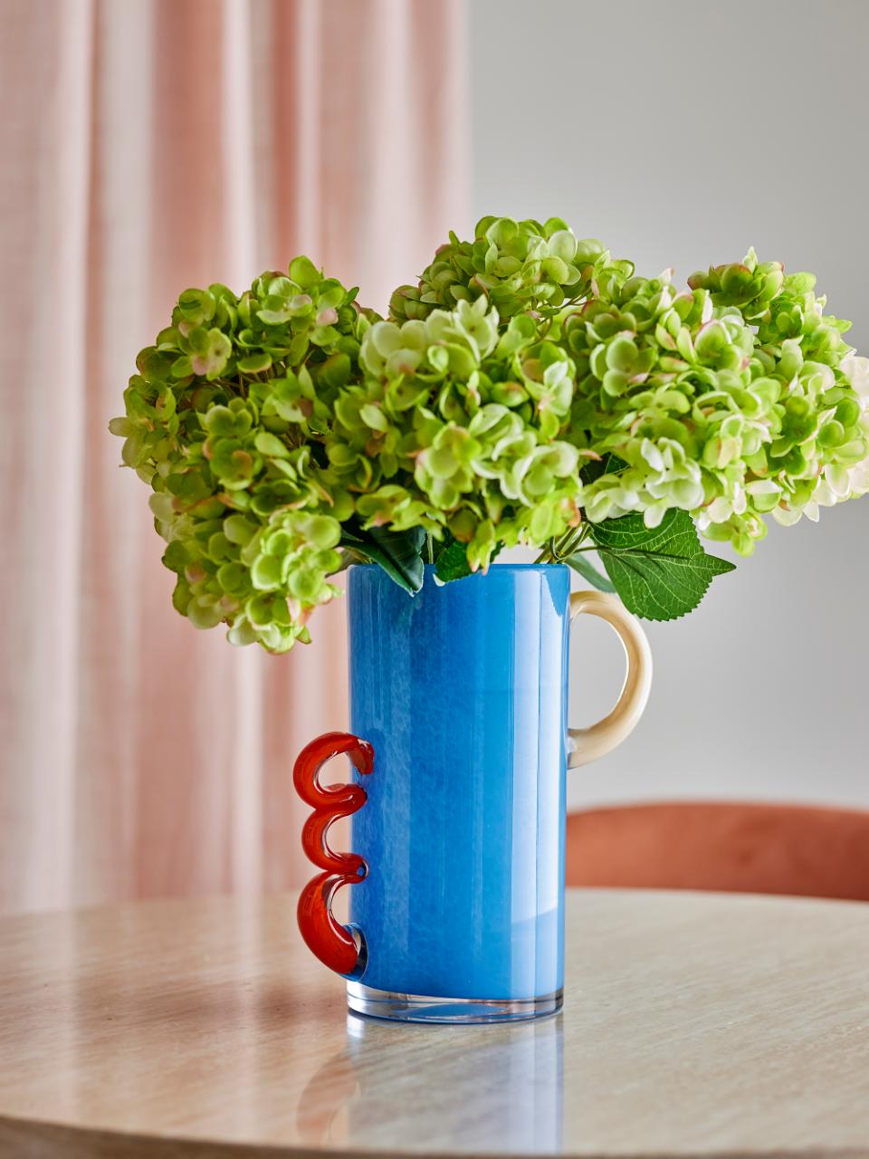 VASE CARLIE GLAS BLAU