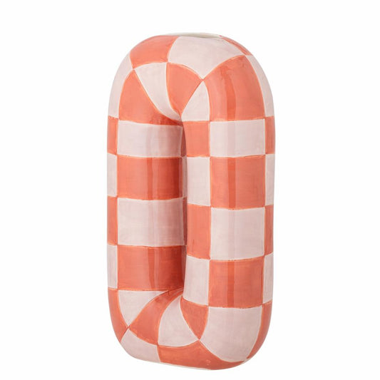 VASE MAE KARIERT ORANGE