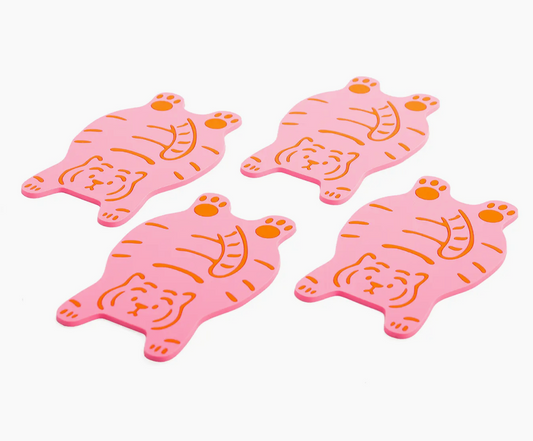 TIGER UNTERSETZER PINKES SET