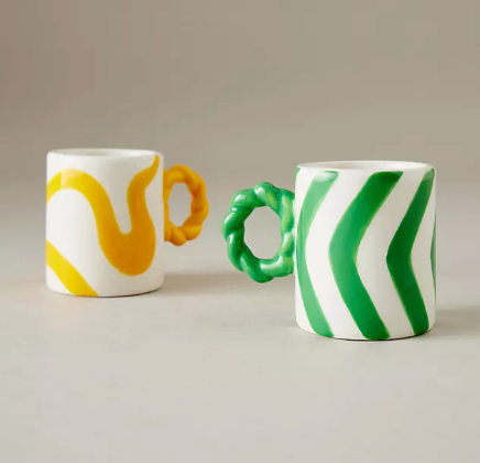 TASSE GRÜN GELB "ESPRESSO MUG ROSARIO"