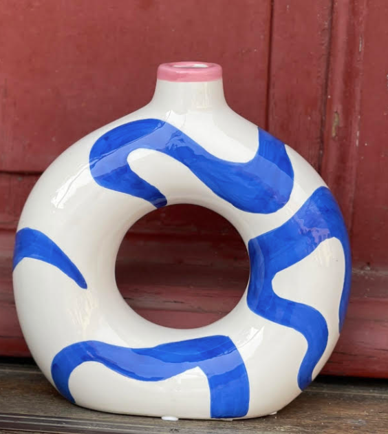 VASE BLAUE WELLEN "VASE JOSEFINA, SPANISH SWIRLS"