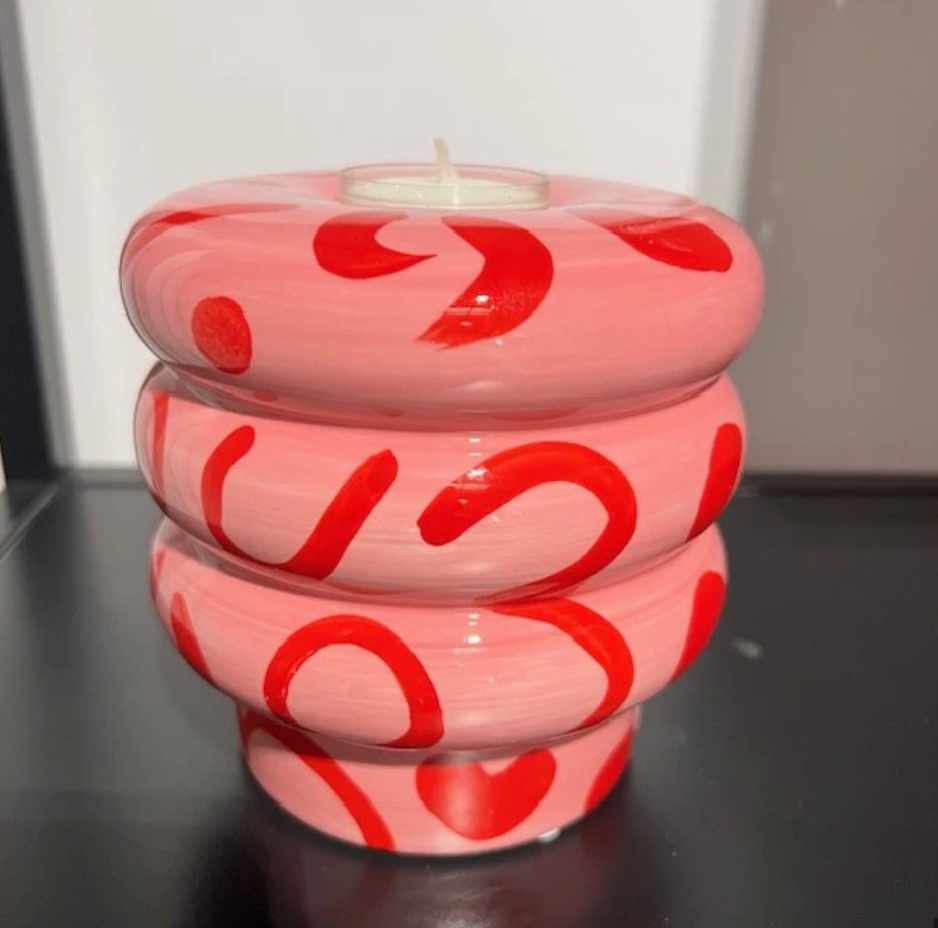 TEELICHTHALTER ROSA "TEA LIGHT HOLDER, ALVARO, LEOPARDO LINDO"