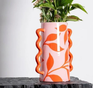 VASE ROSA ORANGE "VASE RODRIGO - FUEGO FLORAL"