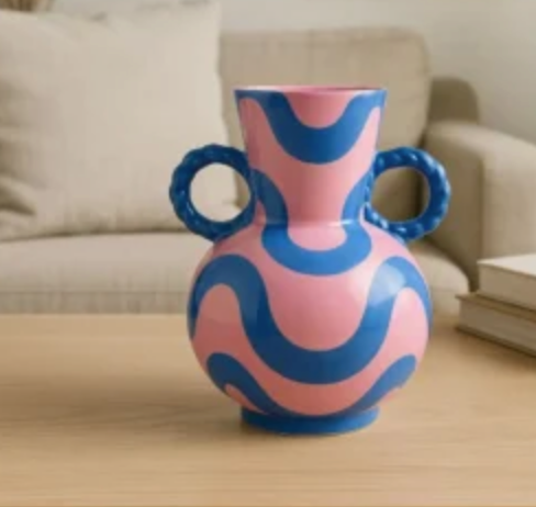 VASE ROSA BLAUE WELLEN "VASE ROSALÍA - RÍO RETRO"