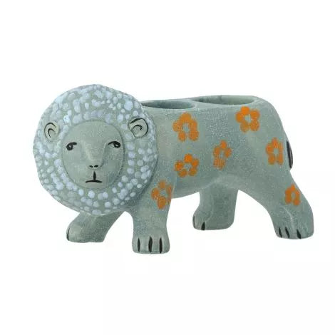 TEELICHTERHALTER LEANDER LÖWE BLAU