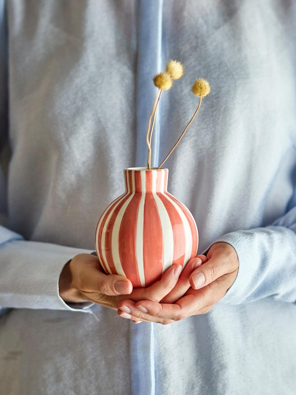 VASE FIAN STREIFEN ORANGE