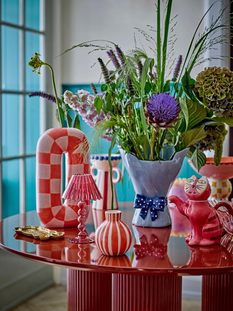 VASE FIAN STREIFEN ORANGE