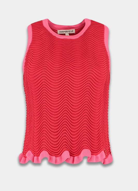 TOP BITTERSWEET-RED "DONNA-SS"