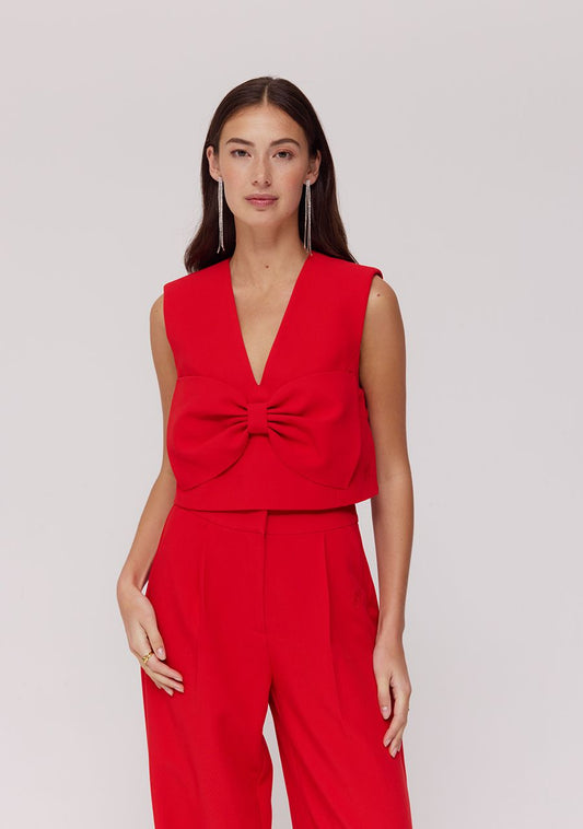 WESTE SCHLEIFE ROT SABRINA-SS