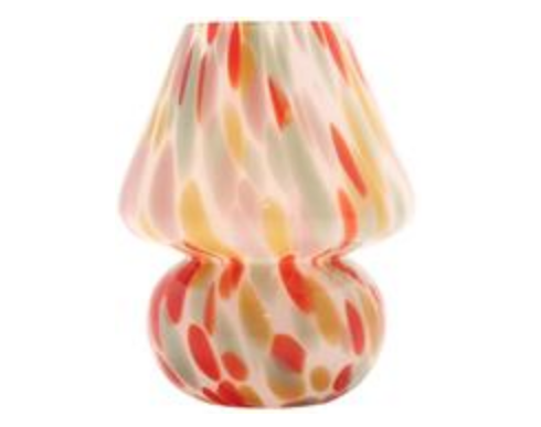 TISCHLAMPE "Lampe Joyful, chips, rot/gelb, 19xø15 cm"